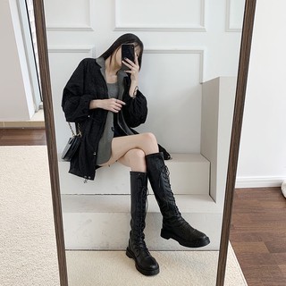 BOOTS ĐÙI PHONG CÁCH, BOOTS DÂY RÚT TRƯỚC