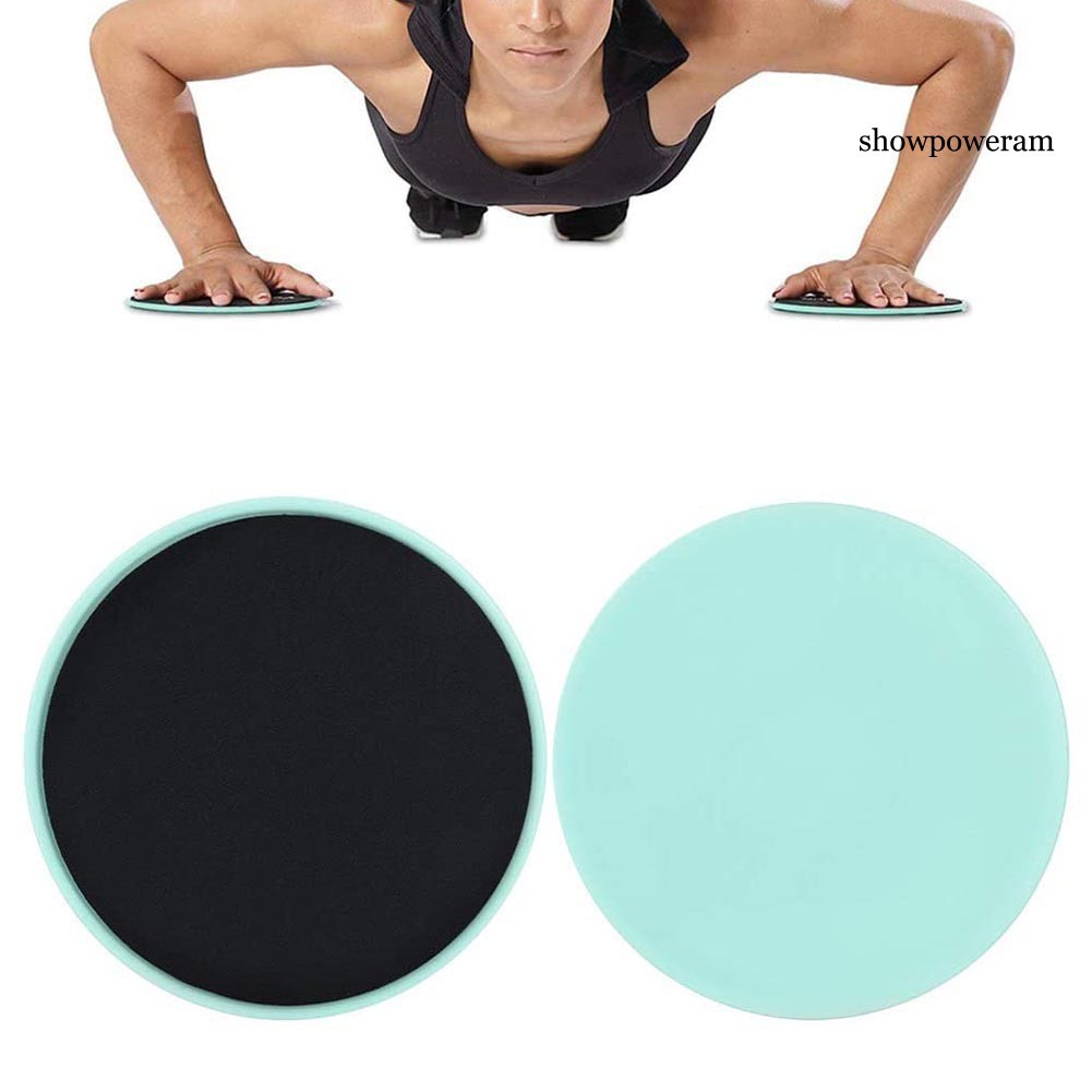 SPA 2Pcs Gym Home Body Core Exercise Workout Yoga Fitness Slider Gliding Disc Pad