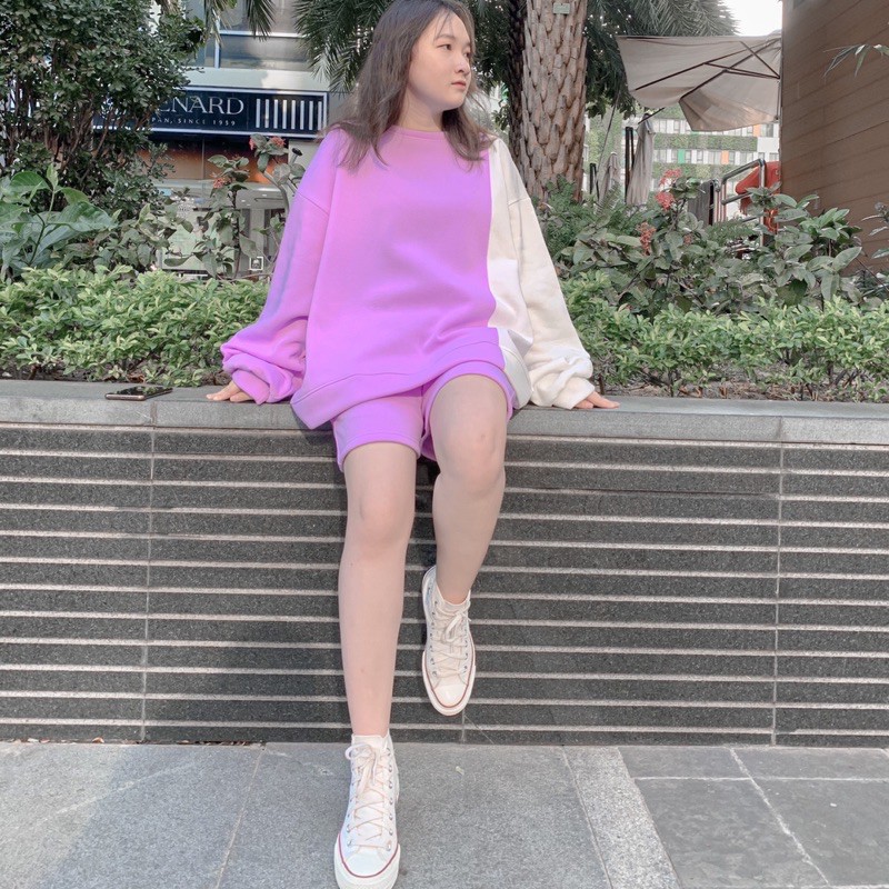 Set Áo Sweater 2LIGHT + Short Nỉ Unisex (Ảnh thật) | BigBuy360 - bigbuy360.vn