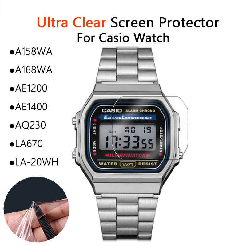 3 Miếng Dán Bảo Vệ Màn Hình Đồng Hồ Cho Casio A158WA A168WA AE-1000WH AE-1400WH AE1200WH A700WA LA-2