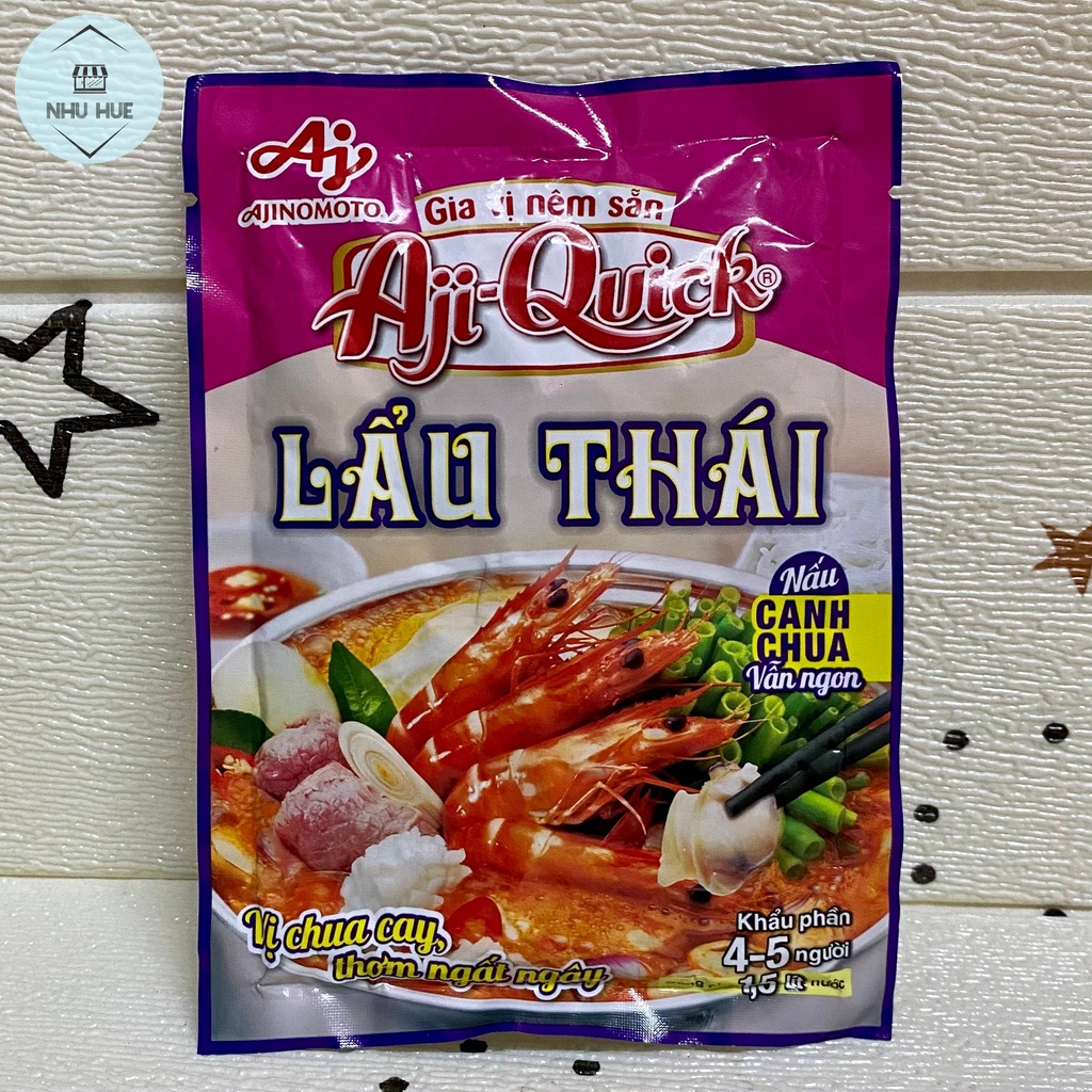 Gia vị nêm sẵn Aji Quick vị lẩu Thái (Lốc 12 gói x 50g)