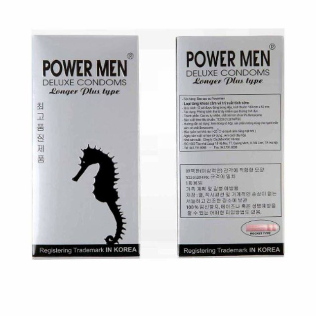 Bao Cao Su kéo dài thời gian  powermen mua 2  h 12 cái/hộp tặng 1h 3 cái