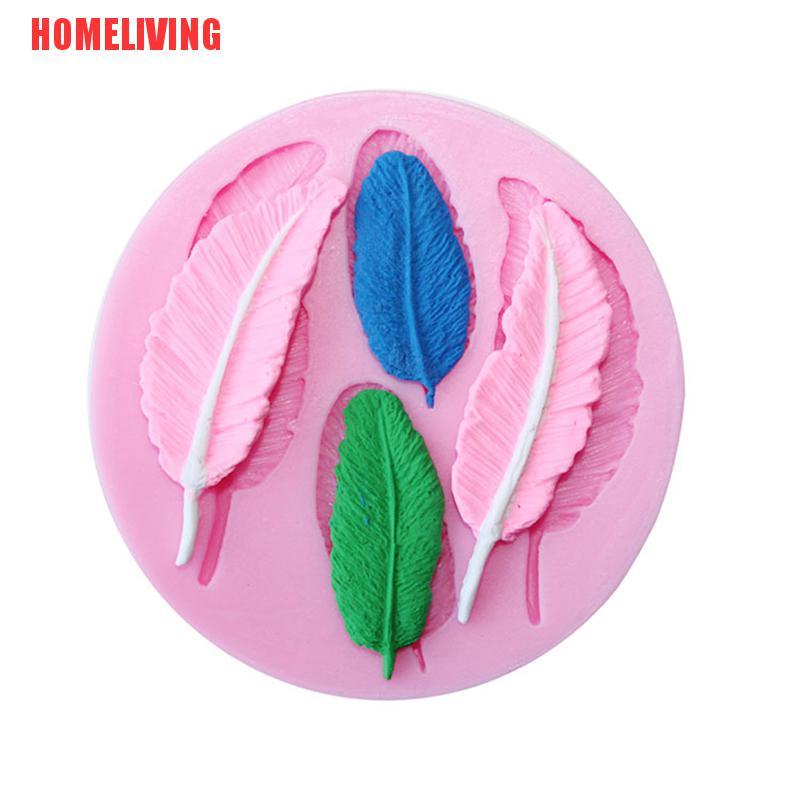 Khuôn Silicone Tạo Hình Lông Vũ 3D Làm Bánh DIY