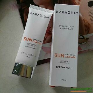 Kem chống nắng karadium snail repair sun cream spf 50+ pa++ 70ml