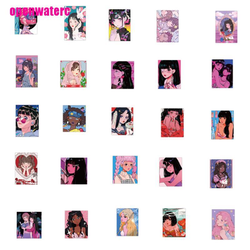 Miếng Dán Trang Trí Sổ Tay / Vali Chống Thấm Nước Họa Tiết Hoạt Hình Graffiti DIY