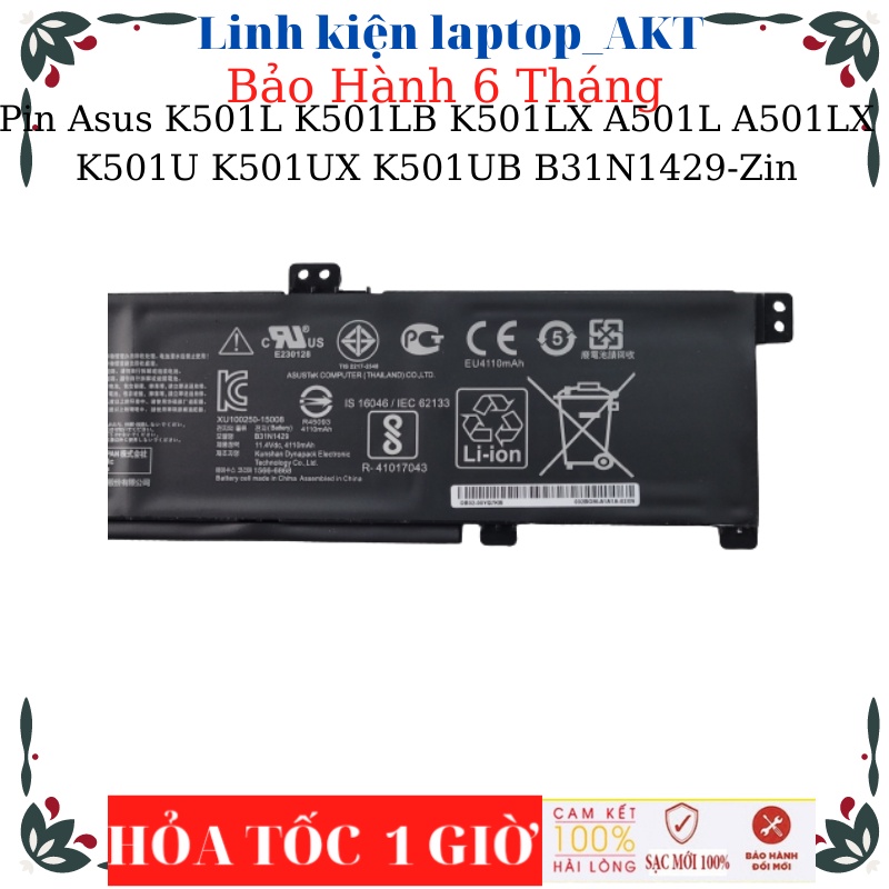 Pin laptop Asus K501 K501L K501LB K501LX A501L A501LX K501U K501UX K501UB B31N1429