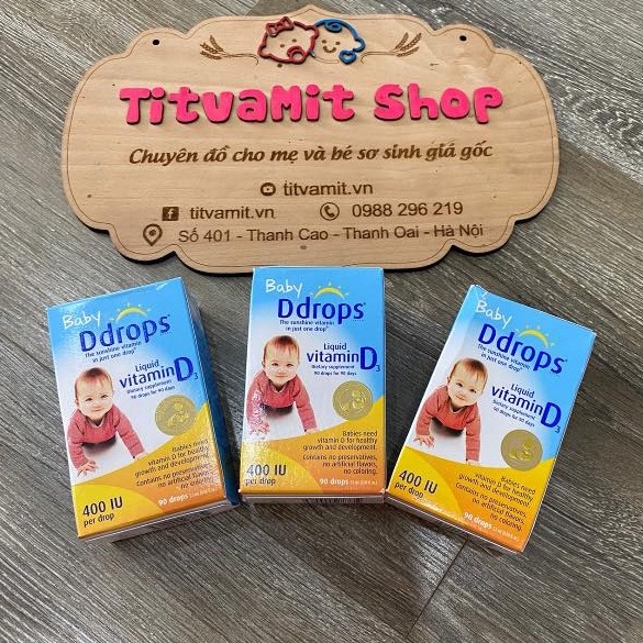 Baby Ddrops Vitamin D3 ddrop cho bé 90 giọt Mỹ