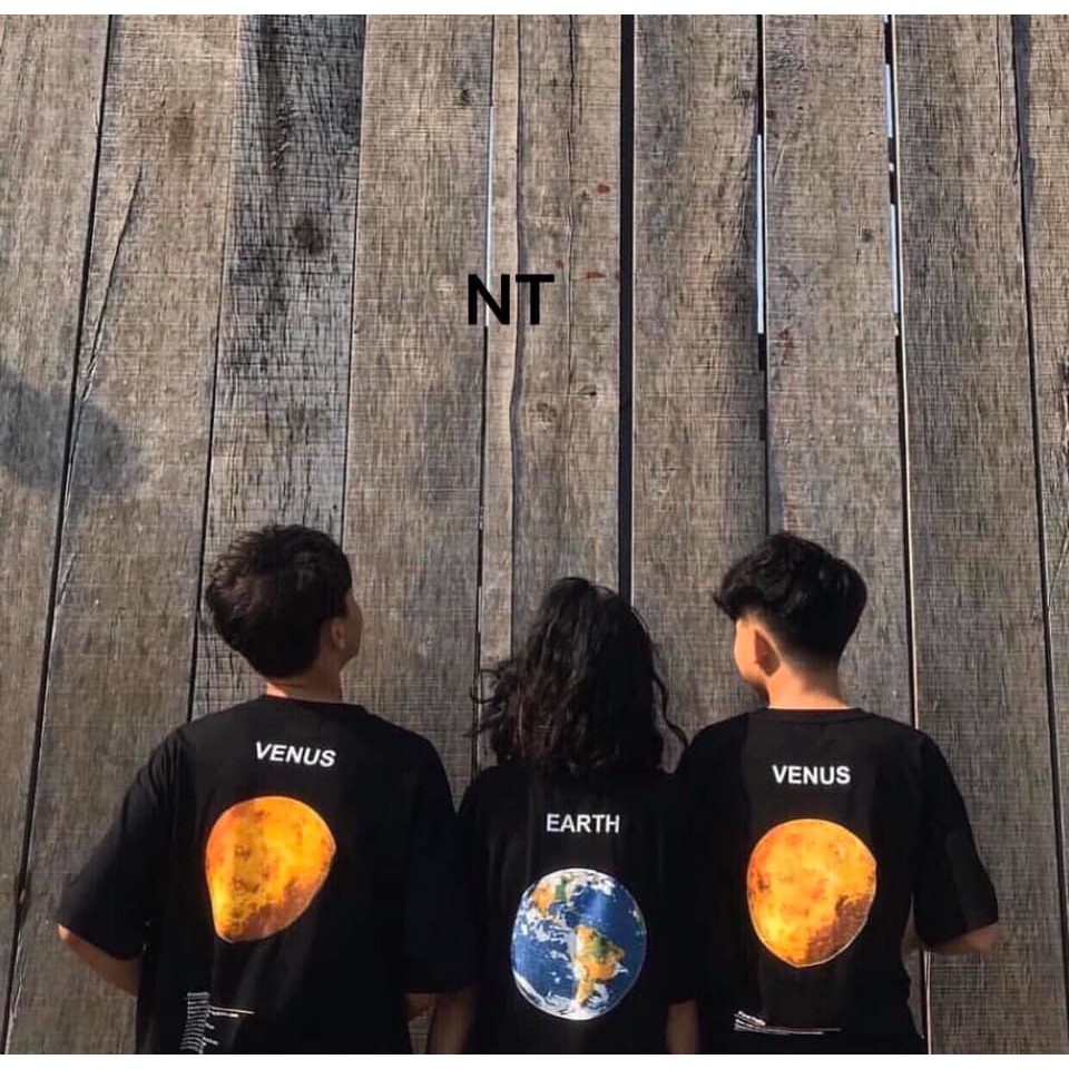 Áo Thun Tay Lỡ Unisex Trái đất | BigBuy360 - bigbuy360.vn