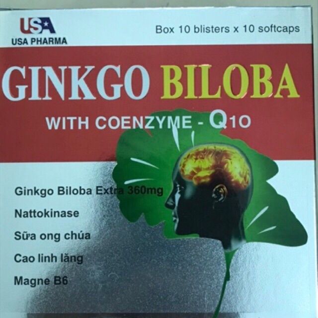 BỔ NÃO GINKGO BILOBA Q10 HOẠT HUYẾT DƯỠNG NÃO