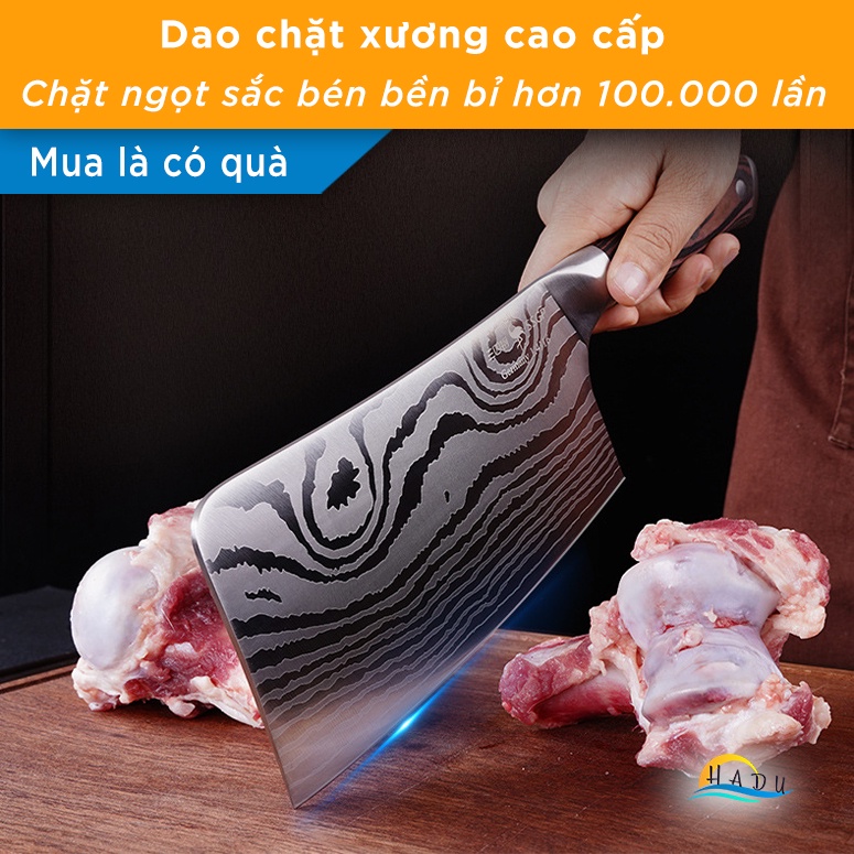 Dao Chặt Xương Gà Thịt Bò Kiểu Nhật Bản Cao Cấp Inox Đạt Chất Lượng Đức SSGP