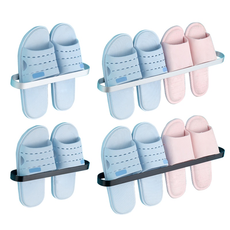 Giá Đỡ Dép Gắn Tường Bằng Nhôm Tiện Dụng Cho Phòng Tắm / Phòng Ngủ