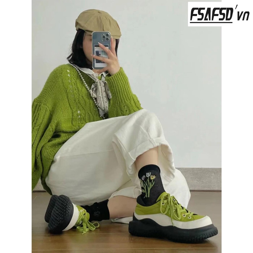 Giày Thể Thao Canvas Đế Dày Thời Trang Nữ Tính