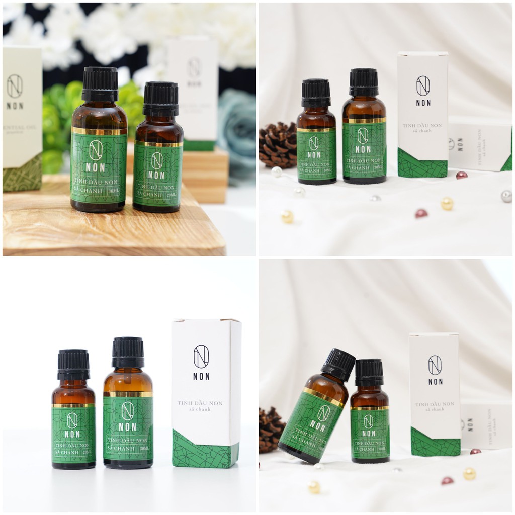 Combo 2 lọ Tinh dầu xông mặt, tắm, xông phòng Sả chanh Non | Lemongrass Essential Oil | Có phiếu kiểm định|