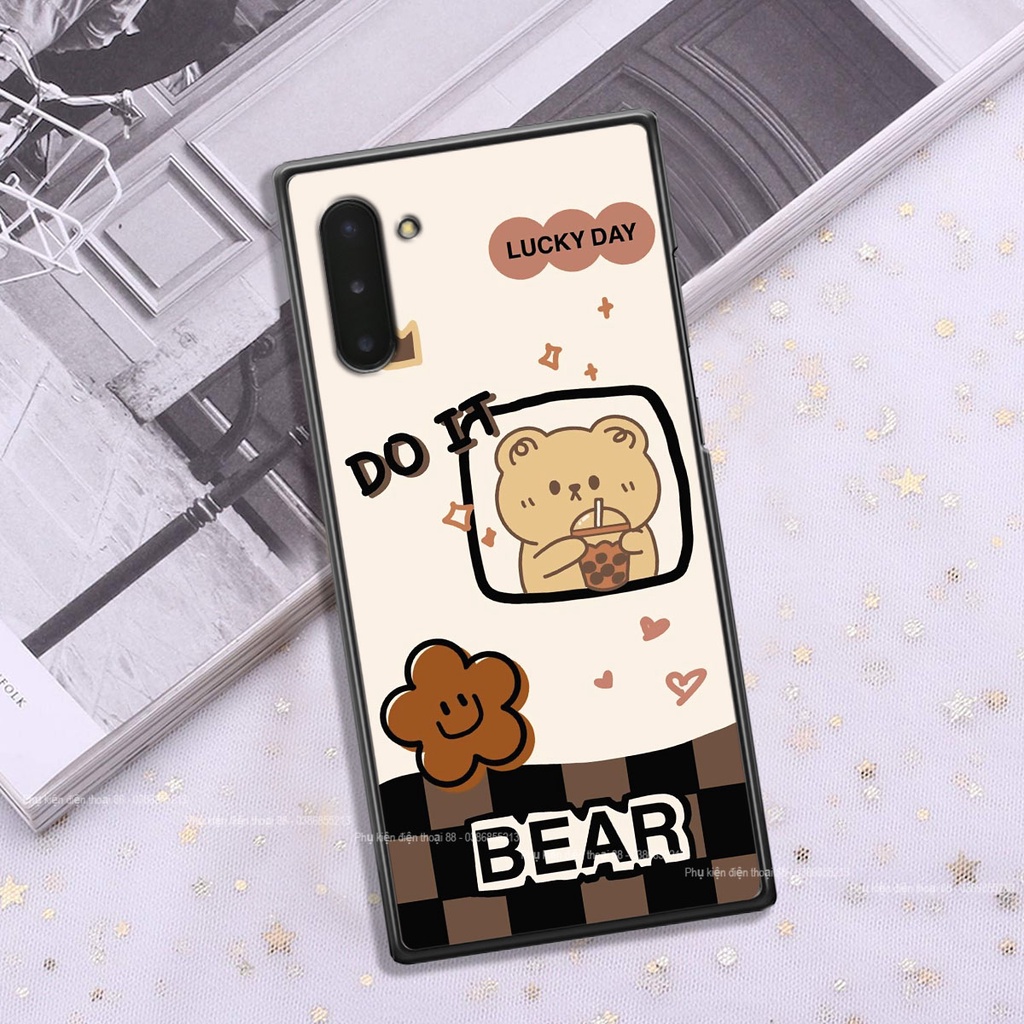 Ốp lưng Samsung NOTE 10 happy day, gấu bear dễ thương - BỀN - ĐẸP -BAO GIÁ TOÀN THỊ TRƯỜNG
