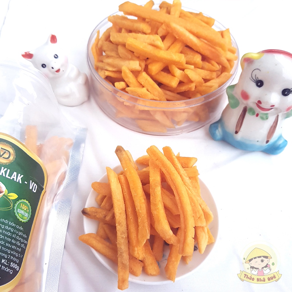 Khoai lang vàng sấy sợi giòn tan không đường không chất bảo quản 250/500g - Đồ ăn tết ăn vặt ngon