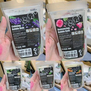 Bột tắm tạo bọt calming bubble bath phutawan 120gram thái lan