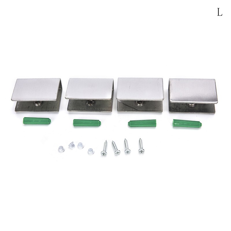 Set 4 Kẹp Inox Vuông 6-12mm Chuyên Dụng Cho Khung Kính