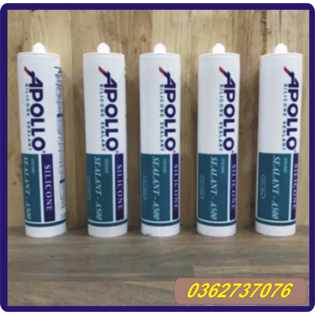 Keo Silicon Apollo A500- Keo Apollo Đen - Trắng Đục - Dán Kính - kèm súng keo