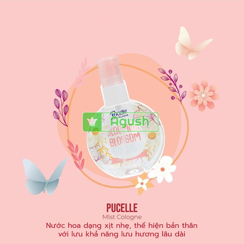Nước hoa nữ bé gái mini thơm lâu chính hãng Pucelle Blooming Blosom 75ml dịu nhẹ nhàng dạng xịt khô toàn thân giá rẻ