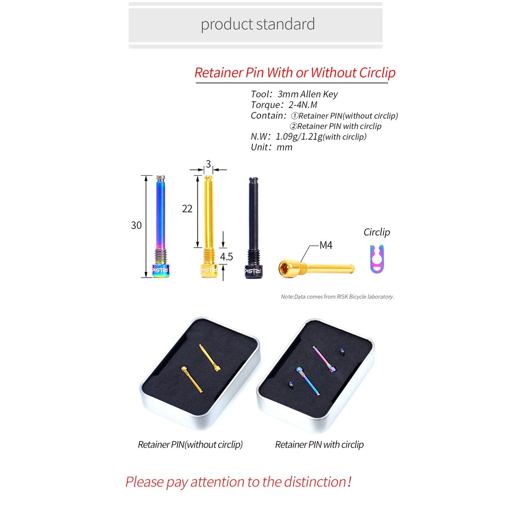 Bộ ốc vít M4 bằng hợp kim titan cho đĩa phanh xe đạp