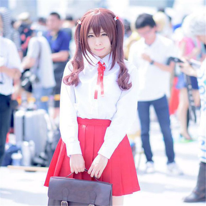 Anime japan Himouto! Umaru-chan Umaru Doma Girls School Uniform Skirt Dress Cosplay Costume wig girl gift
