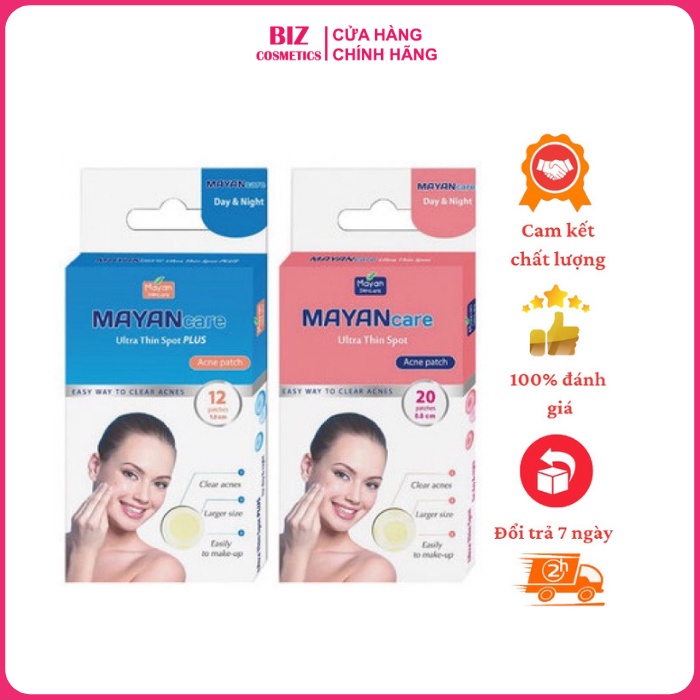 Miếng dán mụn cấp tốc Mayan Care 20 miếng và 12 miếng chính hãng