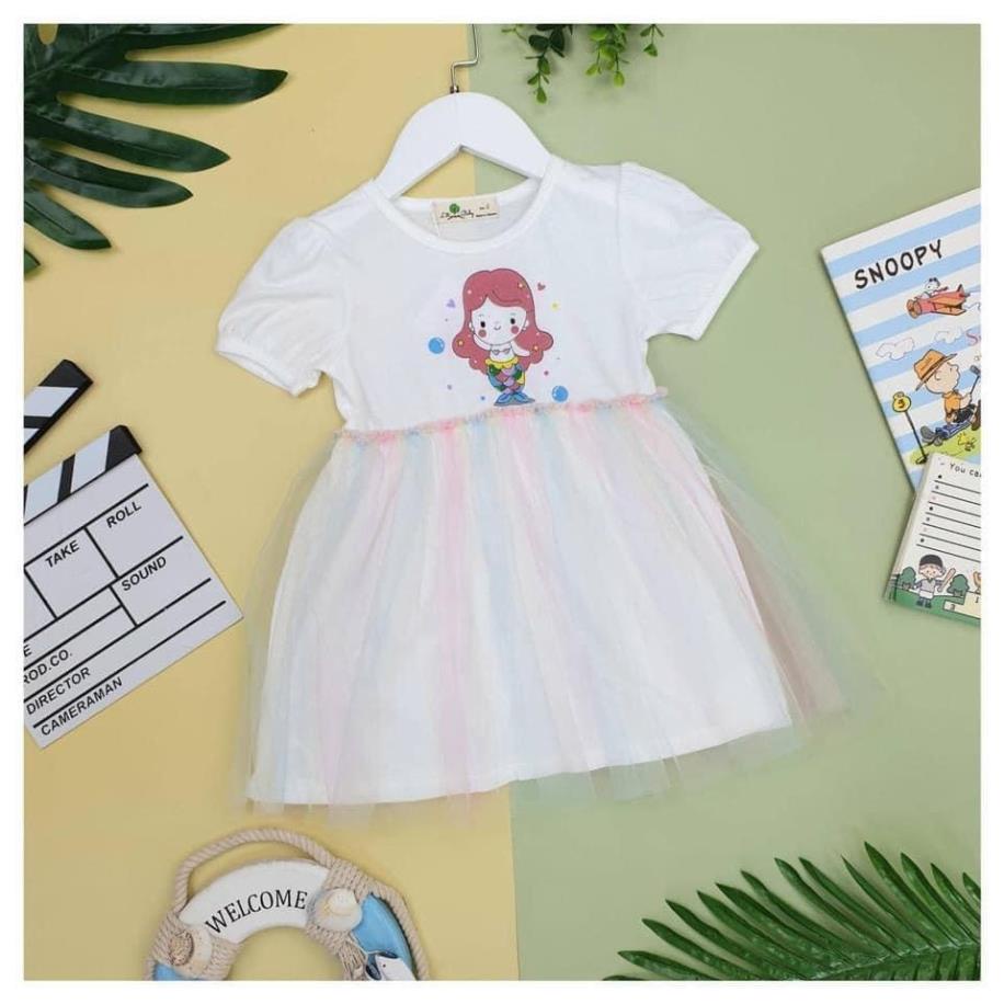 Váy litibaby cho bé gái cầu vồng chân ren 6/10