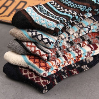 Bộ 5 đôi tất thổ cẩm cổ trung đi giày tây oxford