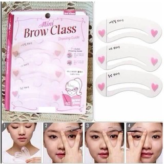 Set 3 khuôn kẻ chân mày mini Brow Class