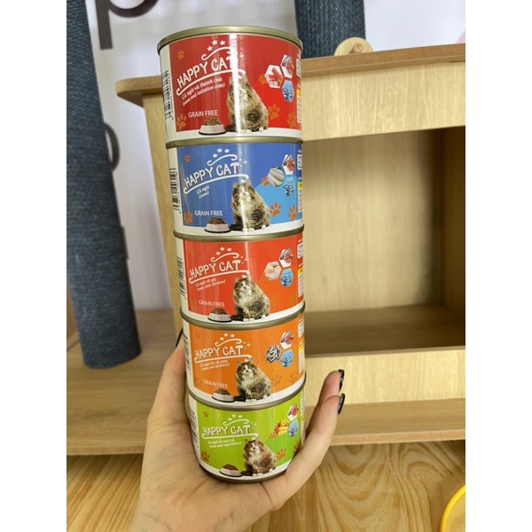 Combo 5 lon pate Happycat 160gr