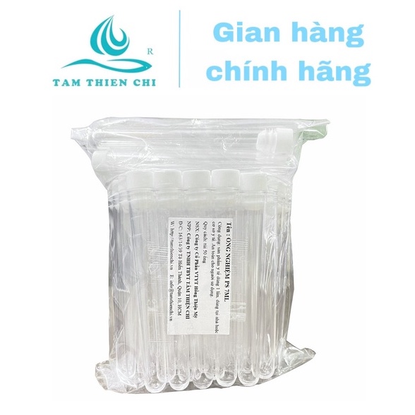 Ống nghiệm PS Hồng Thiện Mỹ 7ml có nắp không nhãn túi 50 cái