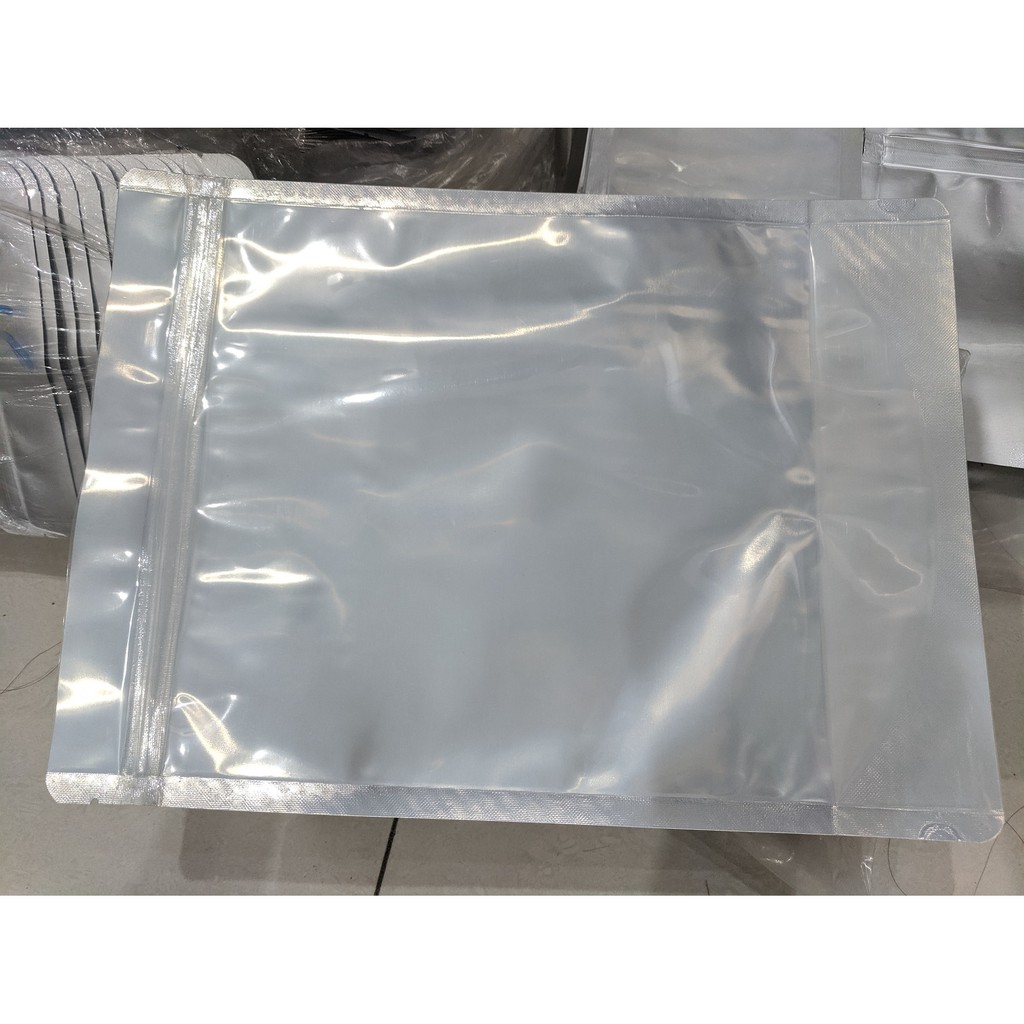 Túi Zip bạc / Túi zip đáy đứng / túi zip 1 mặt bạc / Túi đựng đồ ăn [1Kg] [DÀY, ĐẸP, nhiều size]: chuyên đựng thực phẩm.