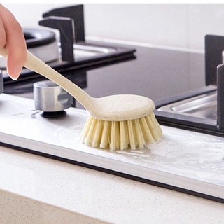 Bàn chải chà rửa nhà bếp/bồn rửa cán dài có lỗ treo tiện lợi