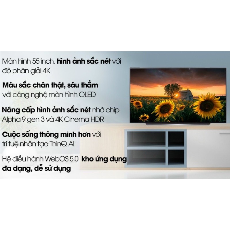 Smart Tivi OLED LG 4K 55 inch 55CXPTA.MODEL2020( Hàng tồn kho Bảo hành chính hãng 2 năm)