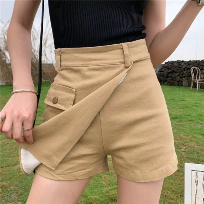 Quần giả váy cạp cao