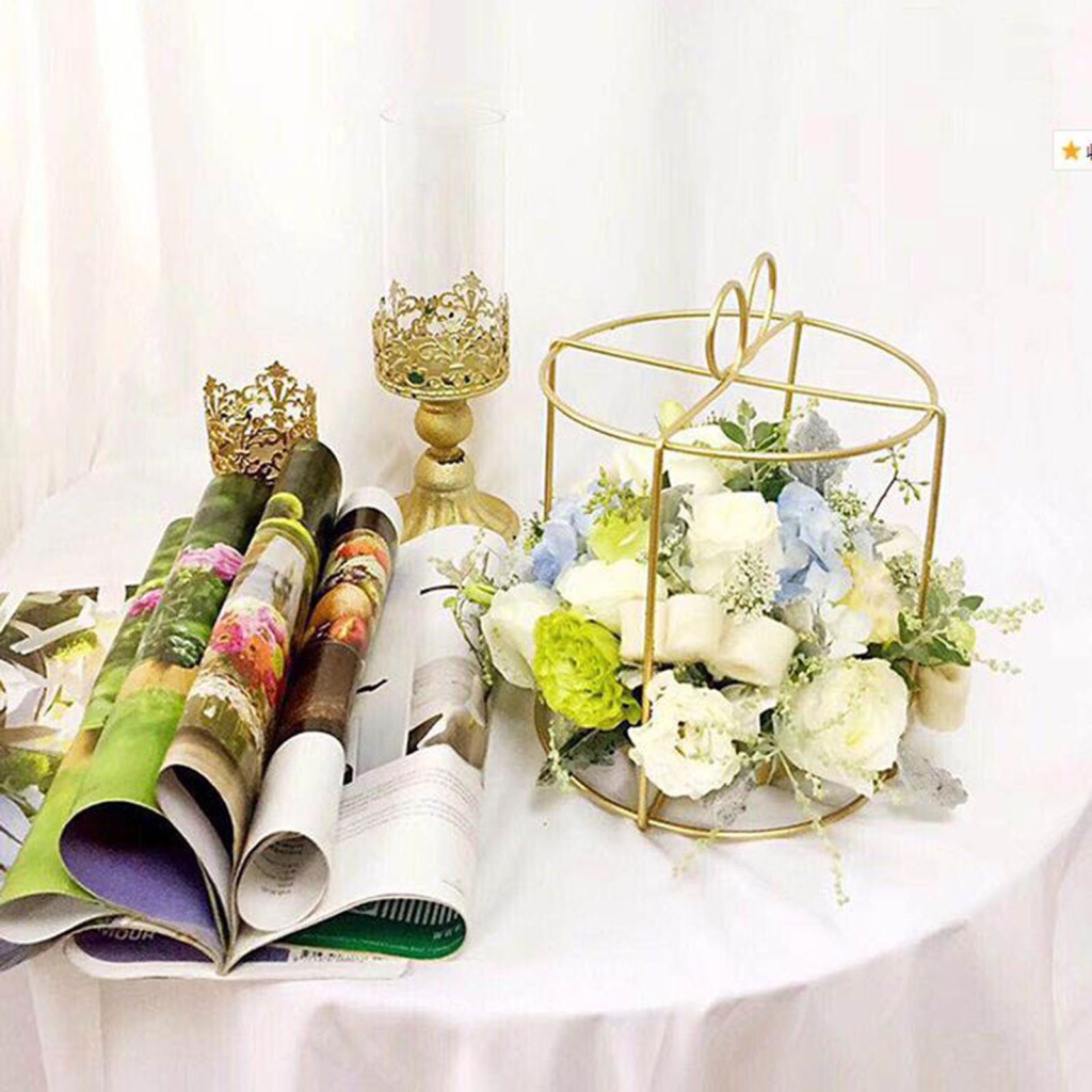 Giá Đỡ Chậu Hoa / Cây Cảnh Bằng Kim Loại Nhỏ Gọn Tiện Lợi Dành Cho Trang