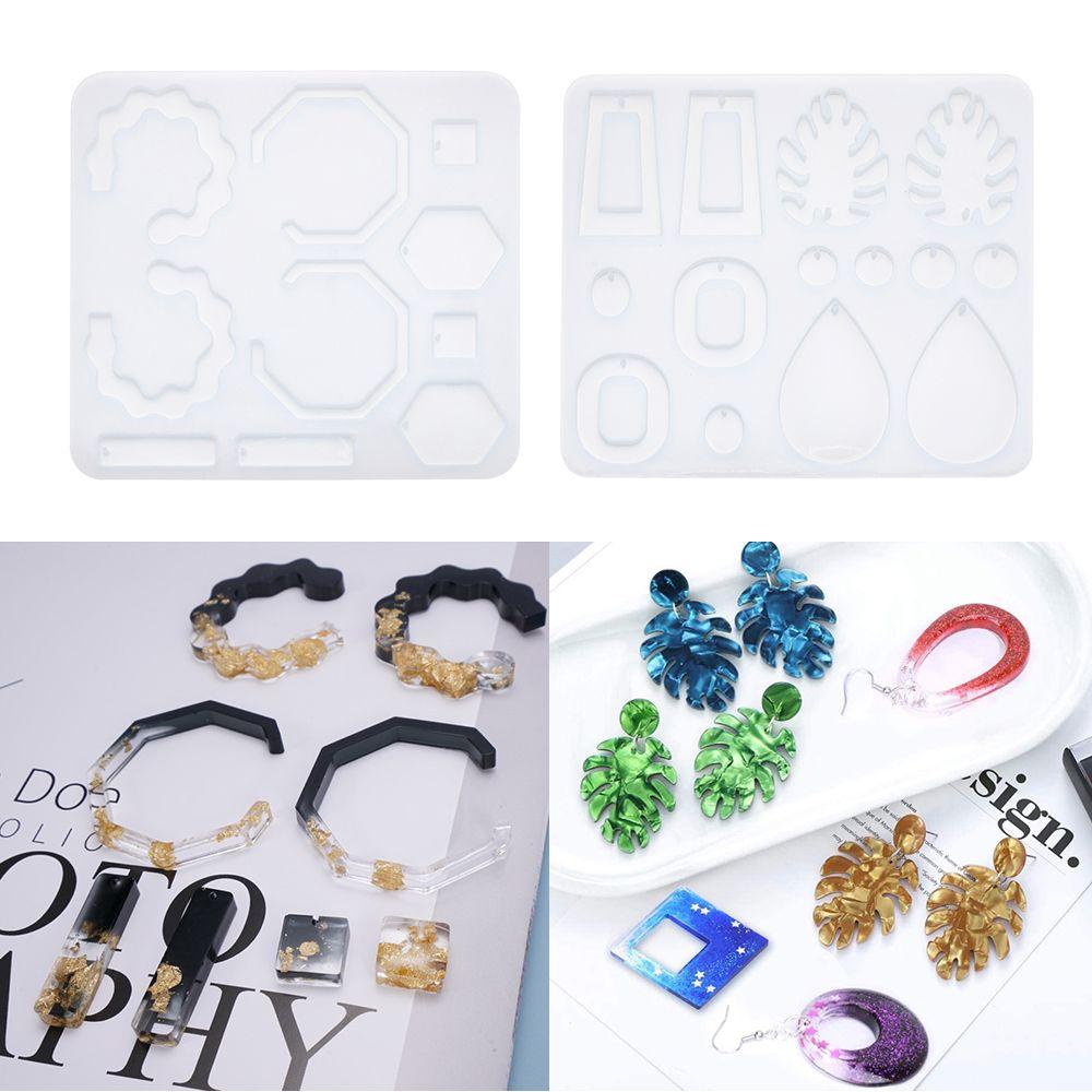 Khuôn Silicone Làm Bông Tai Epoxy Resin UV Thủ Công
