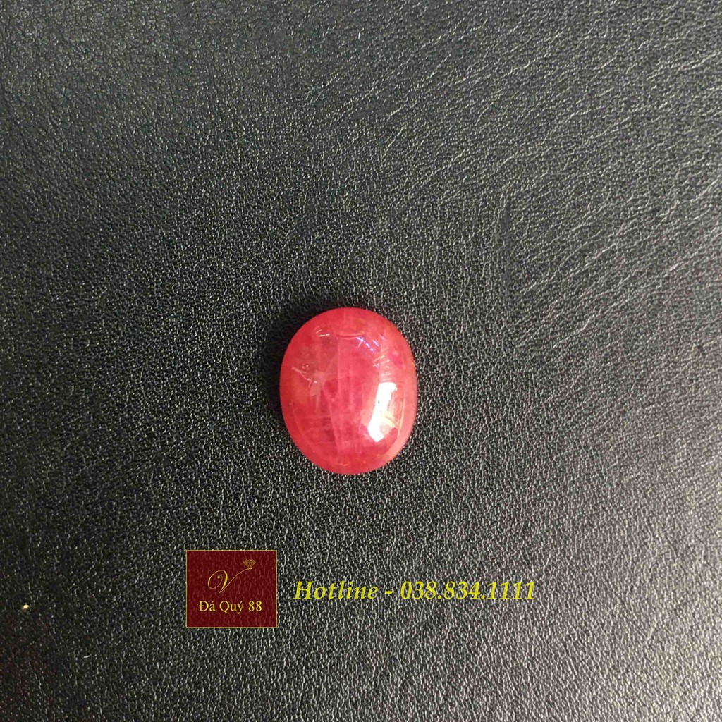 Viên Đá Ruby Tự Nhiên Yên Bái Đỏ Huyết Size 2.35ct Mặt Nhẫn Nữ, Mặt Dây Chuyền Nữ