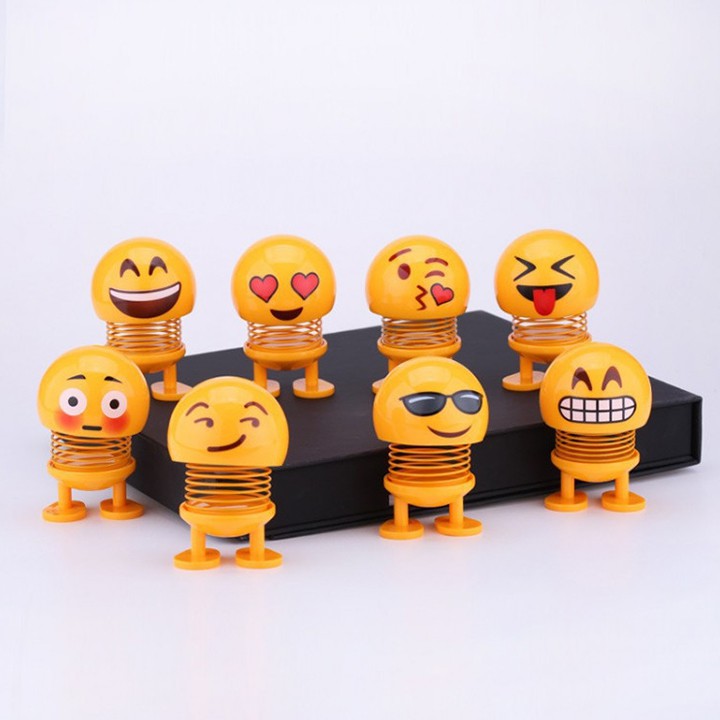 Combo 6 thú nhún Emoji lò xo ngộ nghĩnh 6 biểu cảm