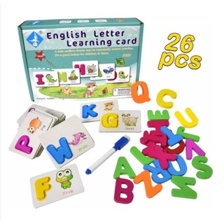 Thẻ Học Thông Minh Cho Bé,Thẻ Học Tiếng Anh-English Letter Learning Card Kèm Bút Viết Bảng Cho Bé TRITUEVIET