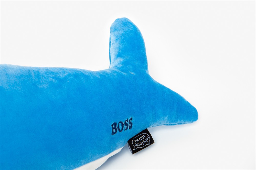 Gối Ôm ARTBOX Hàn Quốc Hình Cá Mập Boss Màu Xanh Mềm Mại Size Trung Bình