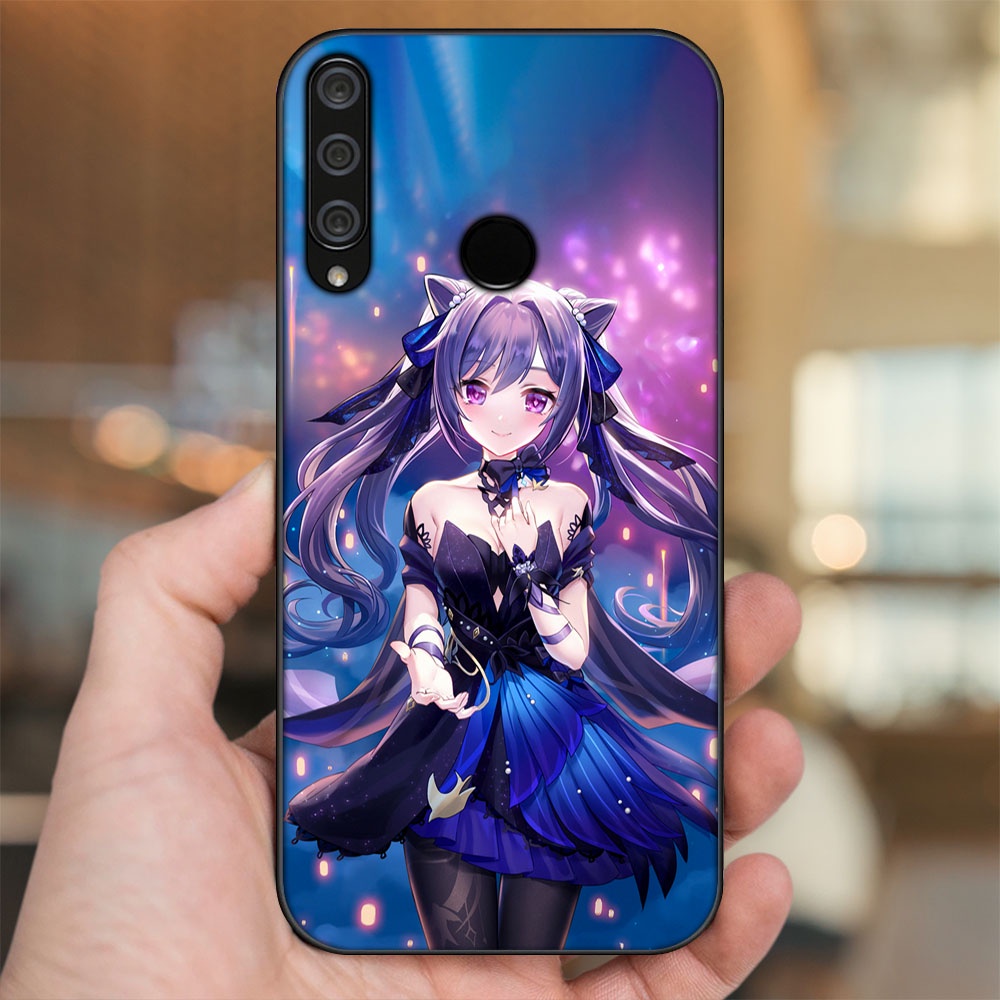 Ốp lưng Huawei Y6P viền đen in hình Keqing Genshin Impact