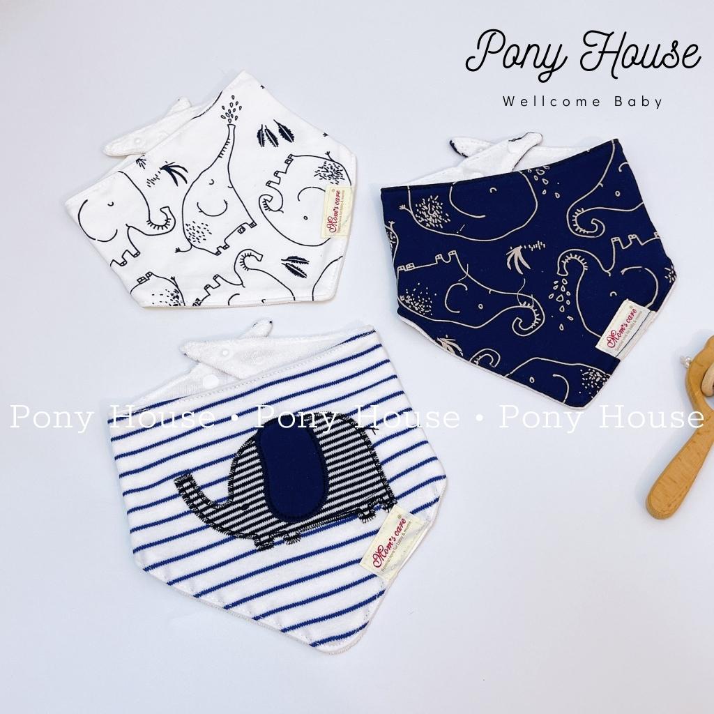 Set 3 Yếm Momcare - Yếm Tam Giác Quàng Cổ Cotton Nỉ Dày Dặn Cho Bé Từ Sơ Sinh đến 4 tuổi