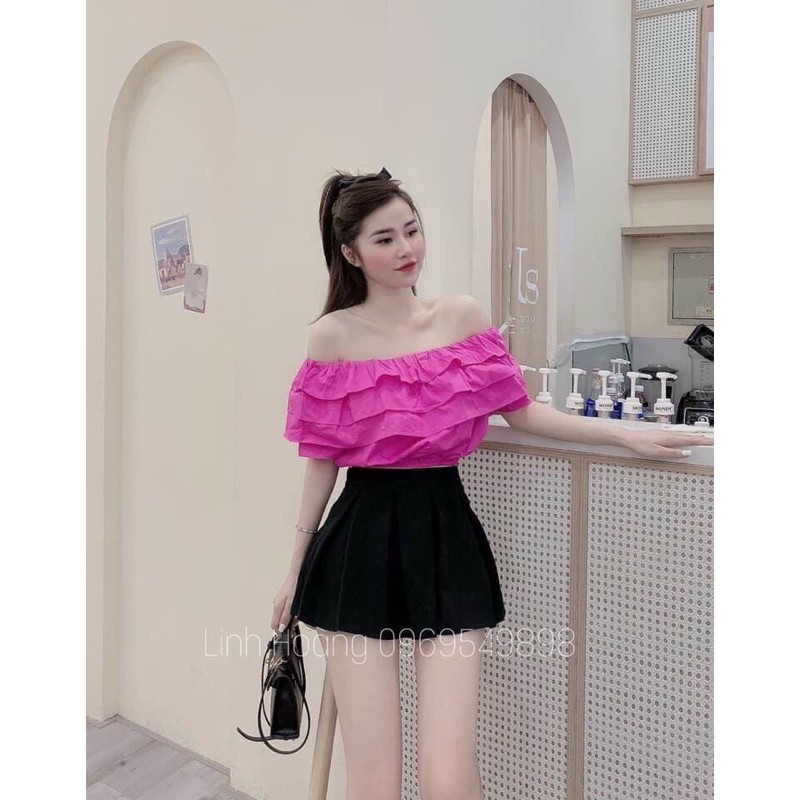 áo trễ vai bèo 3 tầng