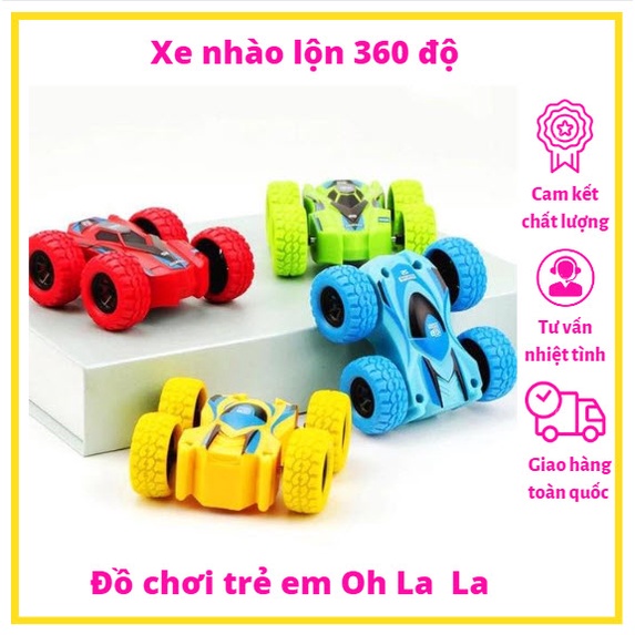 Đồ chơi xe ô tô địa hình nhào lộn 360 độ 2 mặt Off Road cực chất nhiều màu sắc cho bé