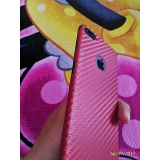 2 MIẾNG DÁN MẶT LƯNG CARBON đỏ iPhone