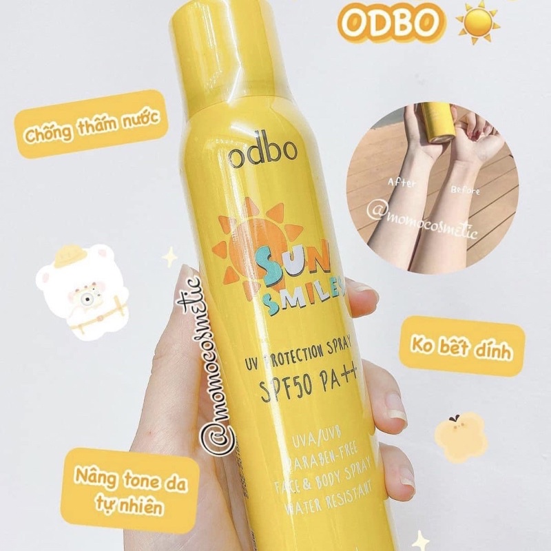 Xịt chống nắng ODBO Sun Smiles