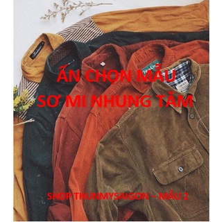 Áo Sơ Mi Nhung Gân Tăm Form Rộng Nam Nữ 2hand ( secondhand ) - mẫu 2 - thunmysaigon
