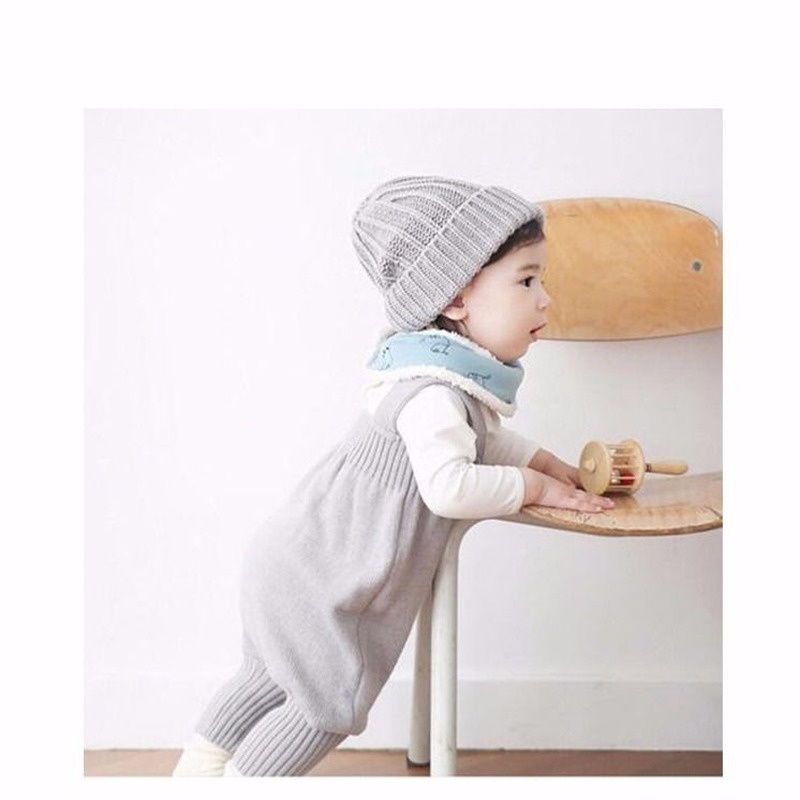 Bộ Áo Liền Quần Đan Len Thời Trang Xuân Thu Đông Cho Bé Trai Và Bé Gái