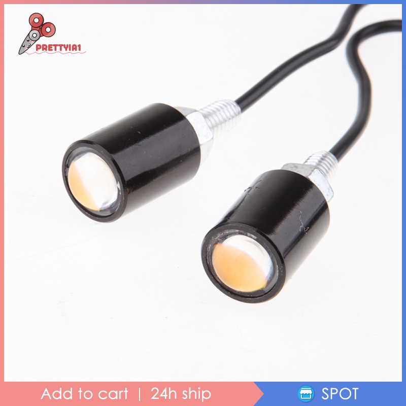 [Prettyia1] 2 Đèn LED 12V Đa Năng Gắn Biển Số Xe Hơi Xe Máy